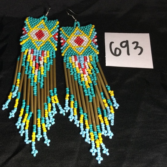 Jewelry - Multicolored Indian Beaded Earrings